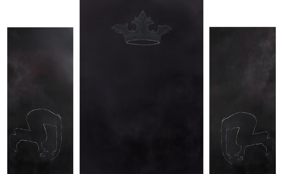 NicolasKaragiannis, art contemporain, artiste peintre, création artistique | Contemporary art, painter, artistic creation, peintures contemporaines, triptyque, noir, black