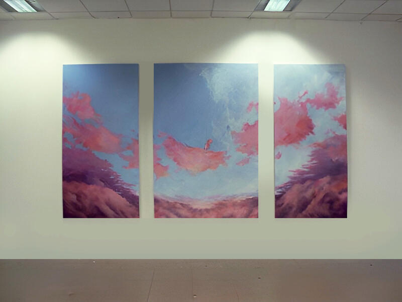 NicolasKaragiannis, art contemporain, artiste peintre, création artistique | Contemporary art, painter, artistic creation, peintures contemporaines, triptyque, rose baroque
