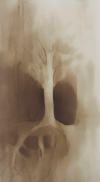 NicolasKaragiannis, art contemporain, artiste peintre, création artistique | Contemporary art, painter, artistic creation | dessin, huile, arbre, The Gathering, if_then_else